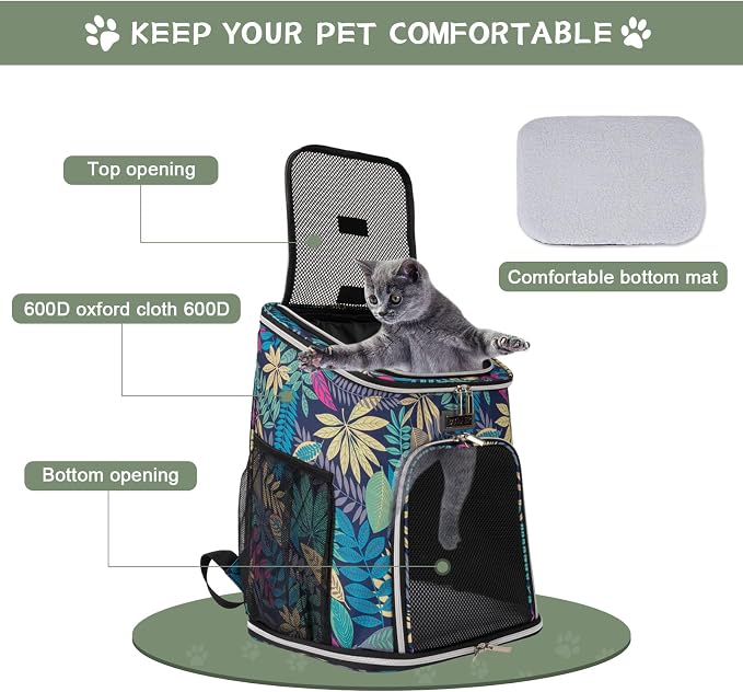 BAGLHER Cat Backpack Carrier, Mesh Pet Cat Carrier - Image 4