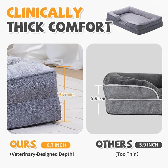 Makigued Orthopedic Dog Bed for Medium Dogs Egg Crate Foam Pet Sofa - Image 4