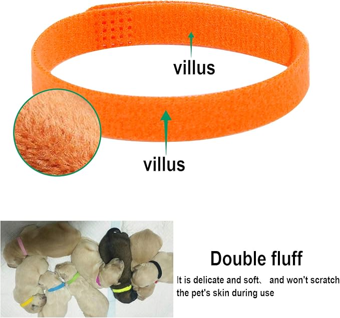 30 Pcs Puppy ID Collar Whelping Newborn Pet Collars Double-Sided Soft - Image 3