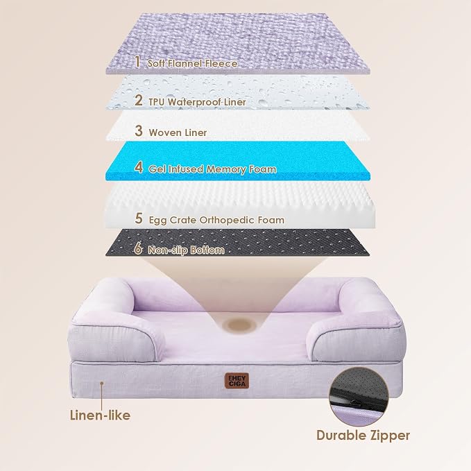 EHEYCIGA Orthopedic Dog Beds for Extra Large Dogs 44x32Inch, Waterproof Memory - Image 5