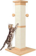 Cat Scratching Post 33 Inch Nature Sisal Cat Scratch Post by SOCATER