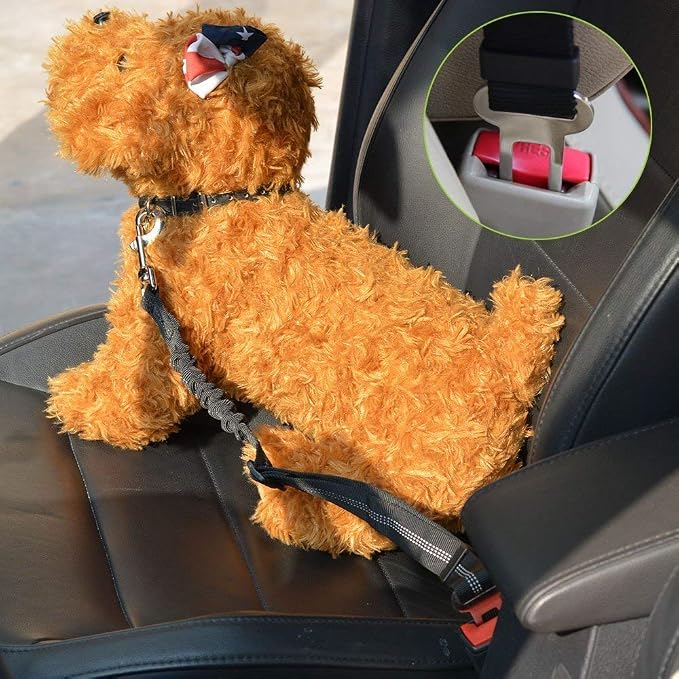 SlowTon Dog Seat Belt Harness for Car, Dog Car Harness Adjustable Mesh - Image 3