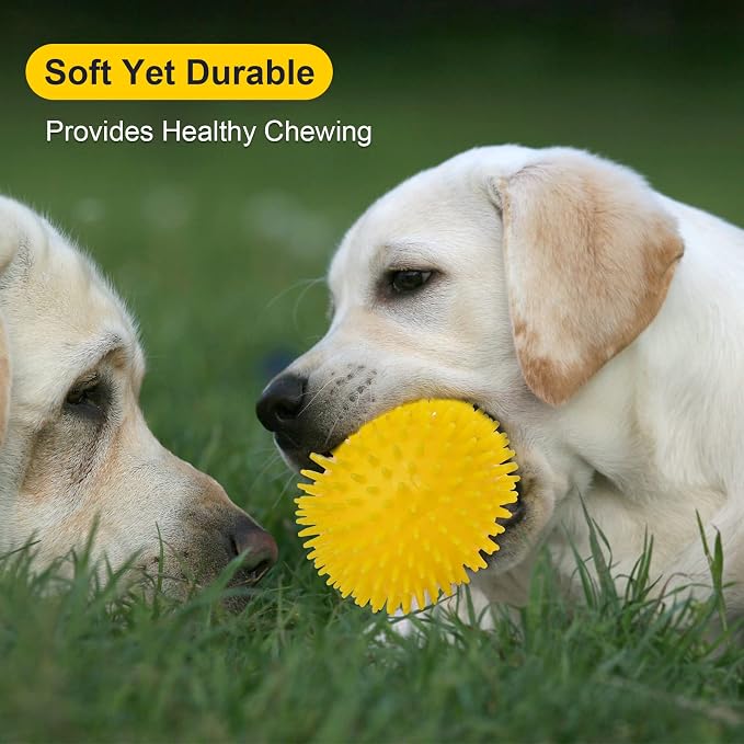 VITEVER 3 Colors 4.5” Heavy Duty Squeaky Dog Toy Balls - Image 6