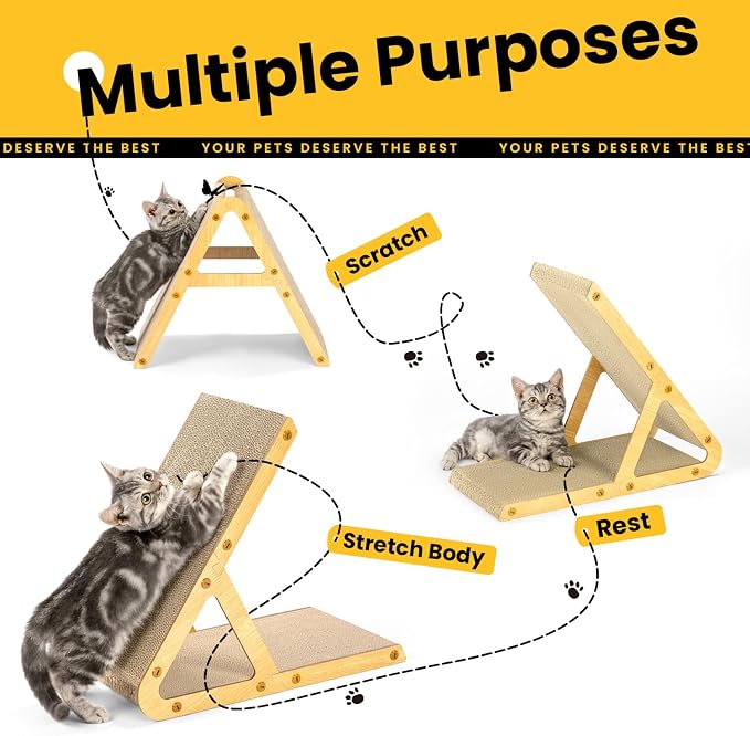 A-Frame Cat Scratcher Vertical & Horizontal Scratching pad - Image 6