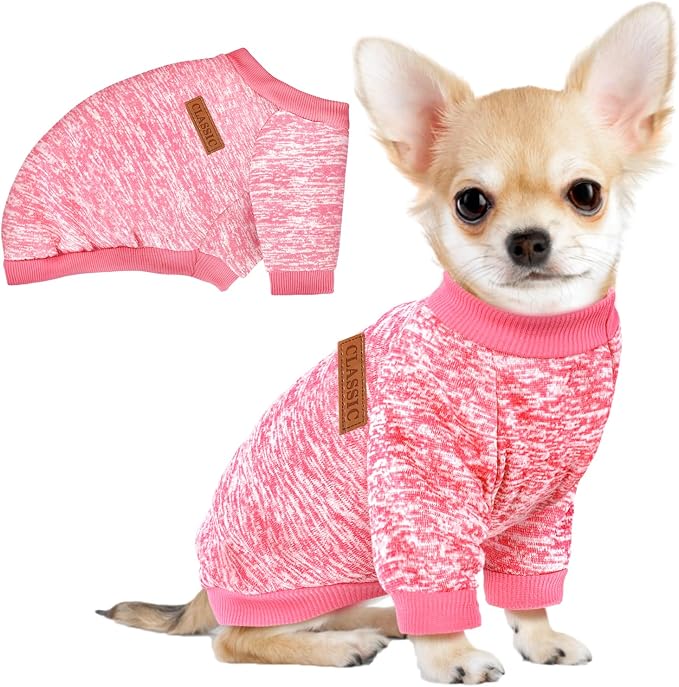 1 Pc Dog Sweaters for Small Dogs Girl Boy Winter Fleece Clothes Warm Soft Dog by BAOBICUTE