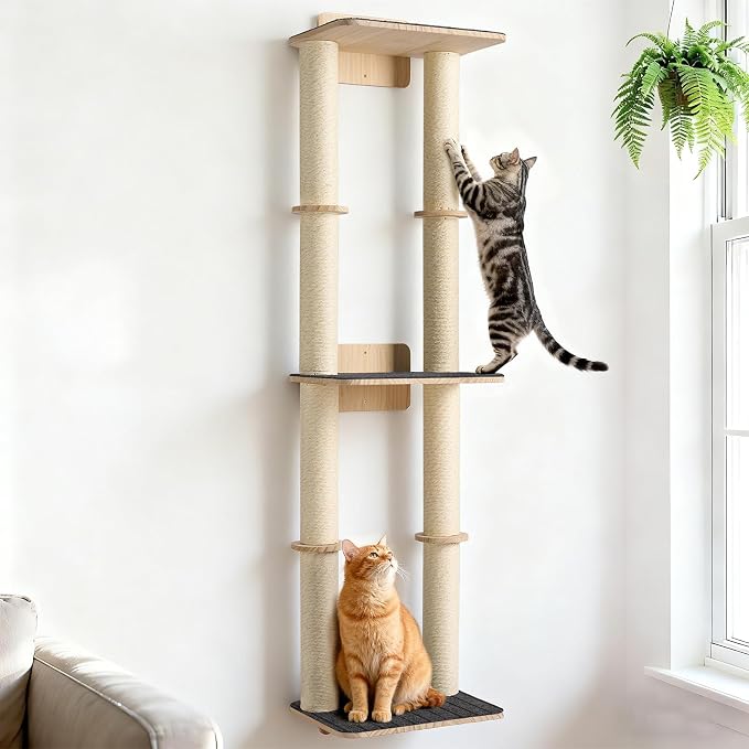 Veehoo Cat Wall Shelves, Cats Wall Scratcher Furniture by Veehoo