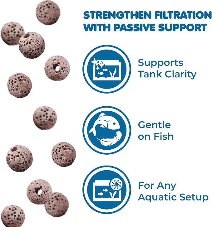 SunGrow 50 Pumice Beads for Betta Fish, Volcanic Lava Rocks for Filtration - Image 3