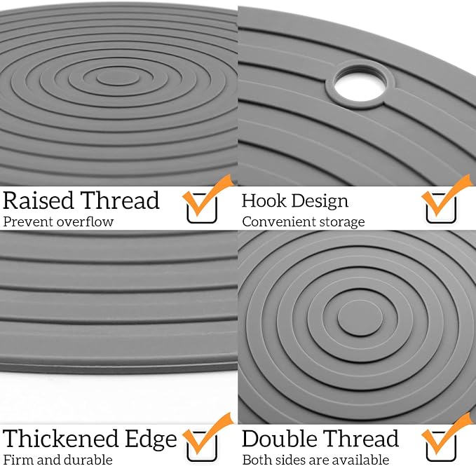 Ptlom Pet Food Mat for Dog and Cat Placemat 2 Pcs, Mat for Prevent Food and - Image 4