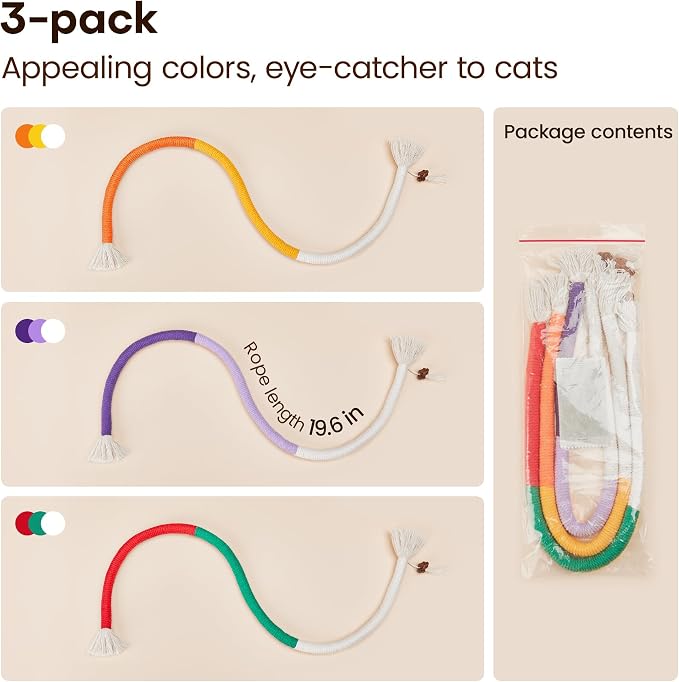Potaroma Cat Toys Chew Ropes 3Pcs - Image 6