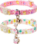Cat Collar, Spring Pink Easter Eggs Cat Collar by UPURARAPUP