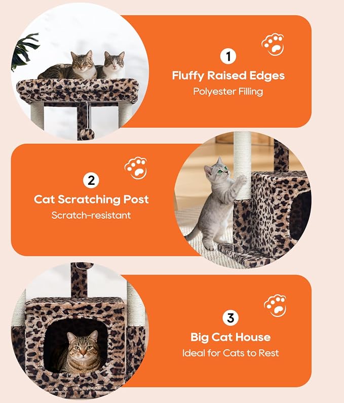 SYANDLVY 27" Cat Tree for Indoor Cats, Activity Tower - Image 4