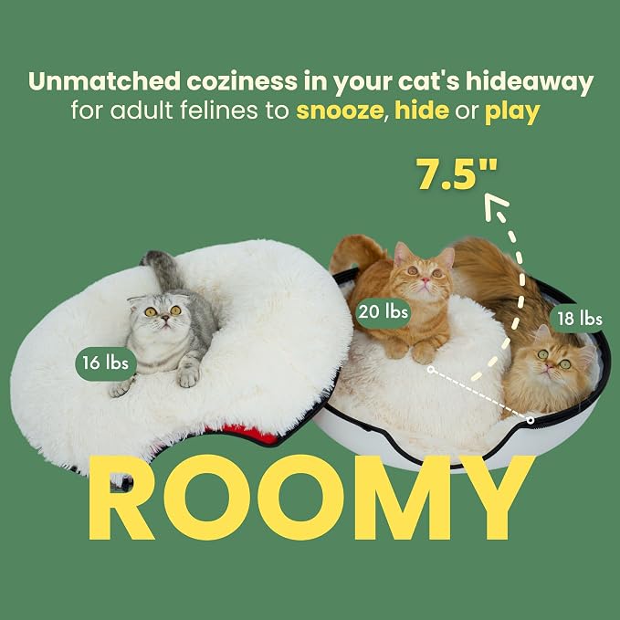 CATTASAURUS Peekaboo Cat Cave for Multiple & Large Cats Up to 30-45 Lbs - Image 6