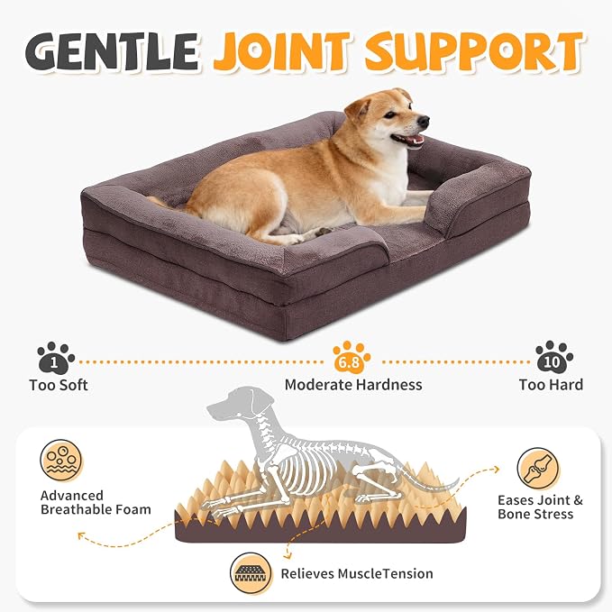 Makigued Orthopedic Dog Bed for Medium Dogs Egg Crate Foam Pet Sofa - Image 2