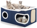 Shikha Cat Beds for Indoor Cats, Extra Wide Cat Cube House for Multi Cats by Shikha