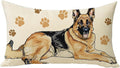 German Shepherd Dog Lumbar Decorative Throw Pillow Cover 12 x 20, Rectangular by Fjfz