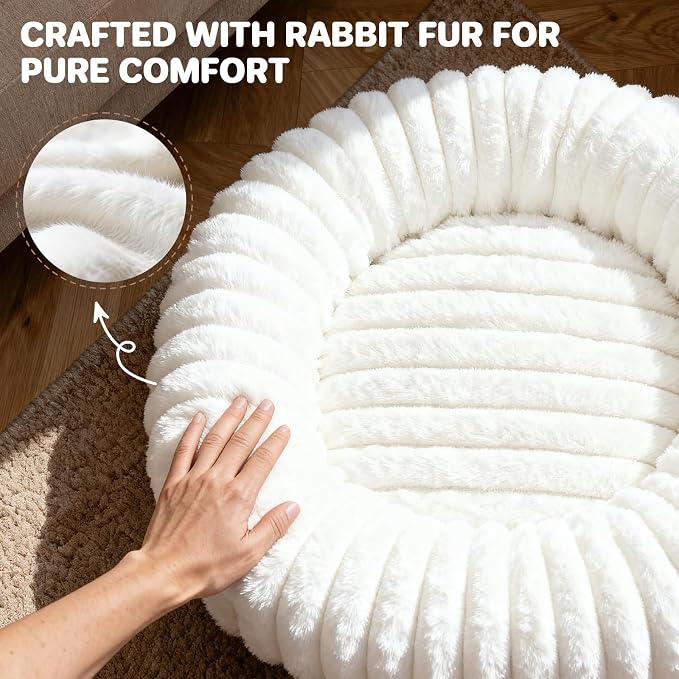 Self Warming Pet Bed, Donut Dog Bed - Image 4