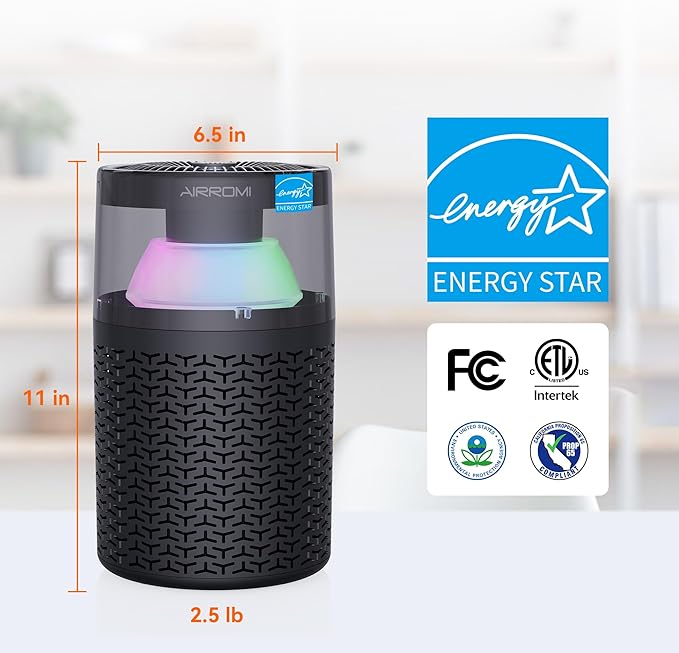 AIRROMI Pet Air Purifier for Home & Bedroom, HEPA Activated Carbon Filter - Image 9