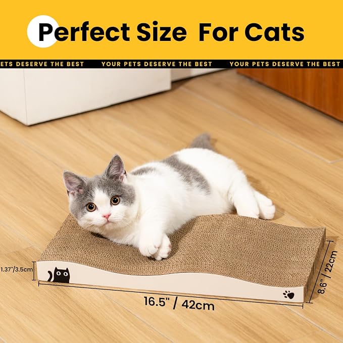 Cat Scratcher, Durable Scratch Pad, Corrugated Cardboard Scratching Board - Image 4