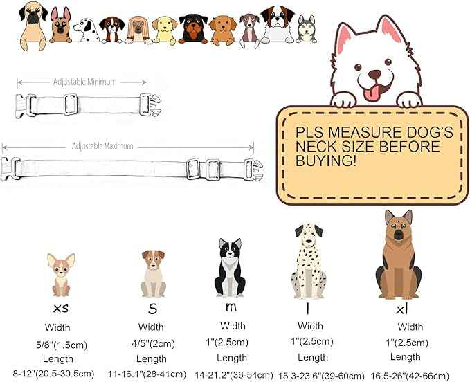 DOGWONG Cute Pet Dog Collar Pink Flamingos Cotton Dog Collar- Soft Girl Puppy