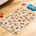 Dog Food Mat for Pet Cat Food Mat, Mushroom Absorbent Quick Dry Dog Bowl Mats by BACDOILQ