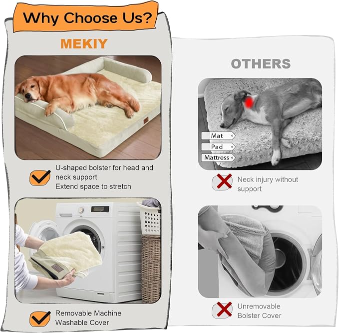 Large Dog Bed Orthopedic Washable: Extra XL XLarge Big Dog Bed - Image 4