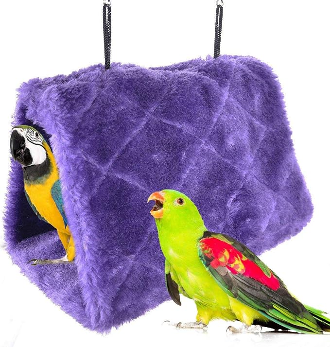 Winter Warm Bird Nest House Shed Hut Hanging Hammock Finch Cage Plush Fluffy by MOACC