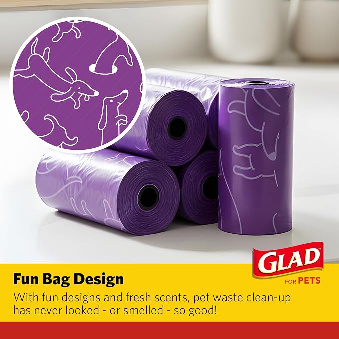 Glad for Pets Scented Waste Bags, Tear Resistant Pet Poop Pick-up Bags - Image 7