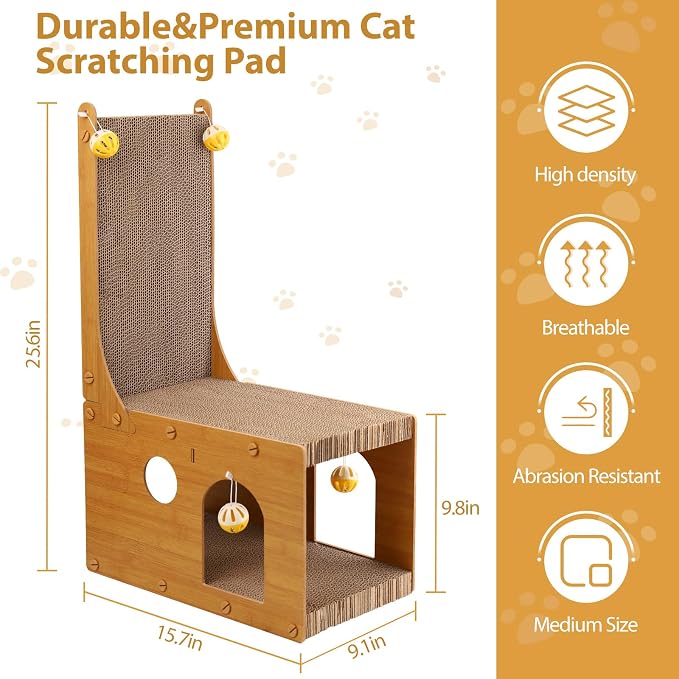 ​Cat Scratcher, Cat Scratching Board, L Shaped Vertical Cat Scratcher - Image 5