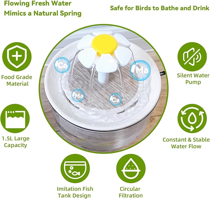 kathson Parrot Bathtub, Automatic Bird Bath Shower, Parakeet Bath Tub - Image 5