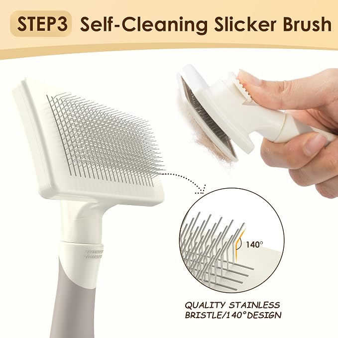 Professional Deshedding Dog Brush Grooming Kits, - Image 6