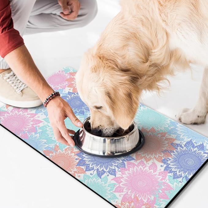Pet Feeding Mat for Floors Waterproof Dog Mat for Food and Water Absorbent - Image 7