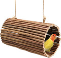 Parrot Swing Toys, Hanging Perch Stand, Natural Willow Wood Hammock, Bird Cage by Oooct
