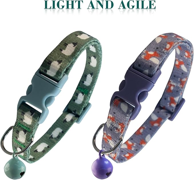 Yizepet Cat Collars, Breakaway Kitten Collar, Cute Kitty Collar in 2 Pack - Image 3
