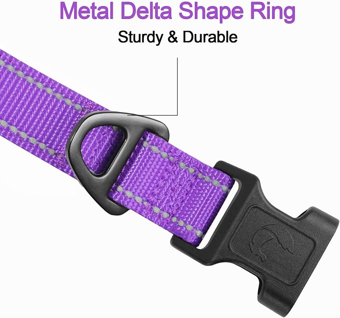 Joytale Reflective Dog Collar, Soft Neoprene Padded Breathable Nylon Pet Collar - Image 3