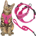 Voyager Escape-Proof Step-in Lock Cat Harness & 5ft Neoprene-Handle Leash Set by BestPetSuppliesLLC