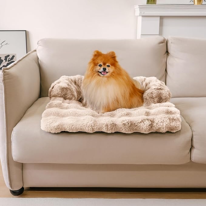 FUNNY FUZZY Pet Fluffy Fuzzy Couch Cover, Calming Washable Dog Bed Sofa by FUNNYFUZZY