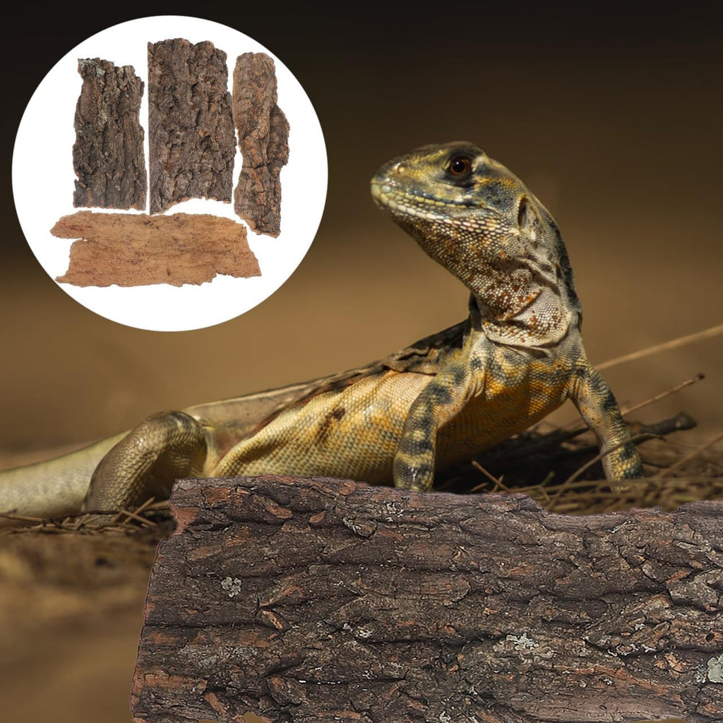IMIKEYA 4Pcs Natural Cork Bark Reptile Hides - GlobalHabitat Supply