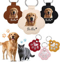 Custom Leather Pet Fur Keychain – Personalized Memorial Keepsake Keyring by Unknown