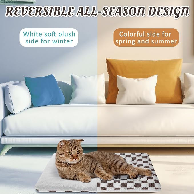 VitalCozy 2 Pack Self Warming Cat Mat Self Heating Pad Bed Reversible Machine - Image 7