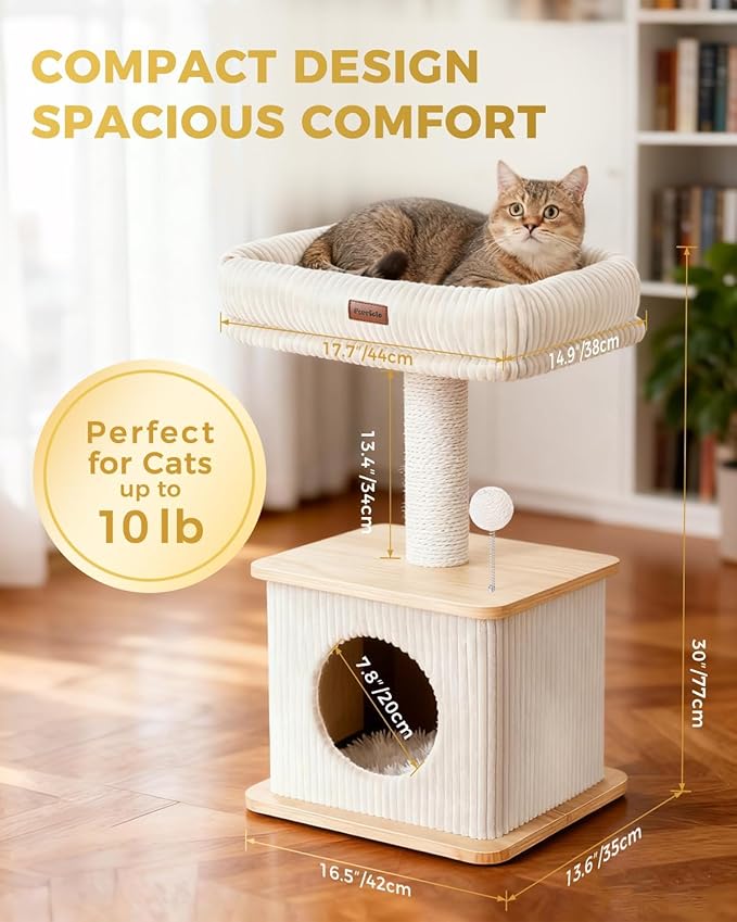 Modern Cat Tree for Indoor Cats, Nordic Loft Style, Cat Tower for Kitten - Image 2