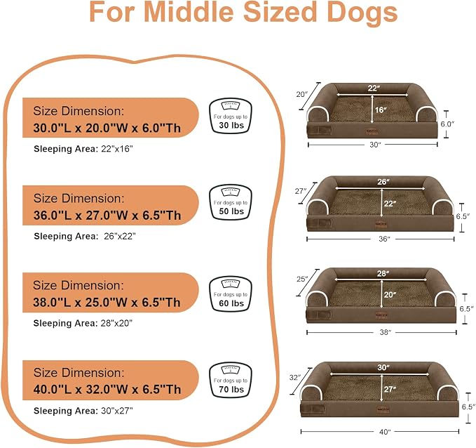 Large Dog Bed Orthopedic Washable: Beds Bolster XL Bed Large Big Dogs Egg Crate - Image 6