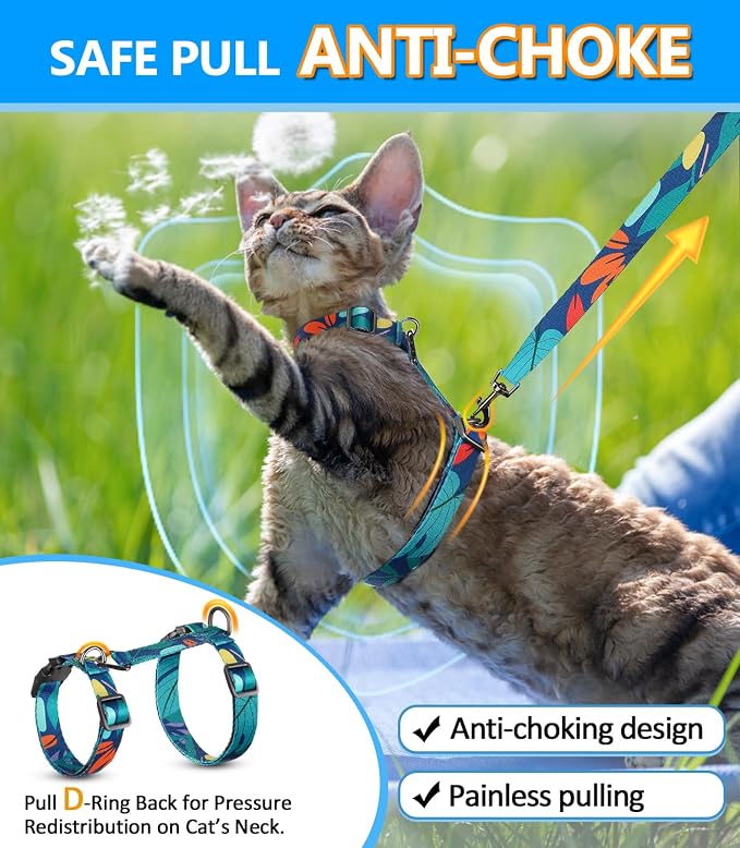 Halypet Cat Harness and Leash Set, 3-in-1 Adjustable & Lightweight, Escape-Proof - Image 9