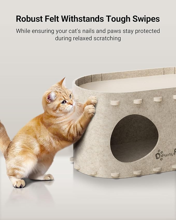 DownyPaws Cat House for Indoor Cats, Cat Bed Cave for Multiple & Large Cats Up - Image 5
