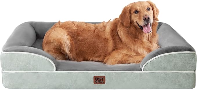 EHEYCIGA Orthopedic Dog Beds for Large Dogs, Waterproof Memory Foam Large Pet by EHEYCIGA