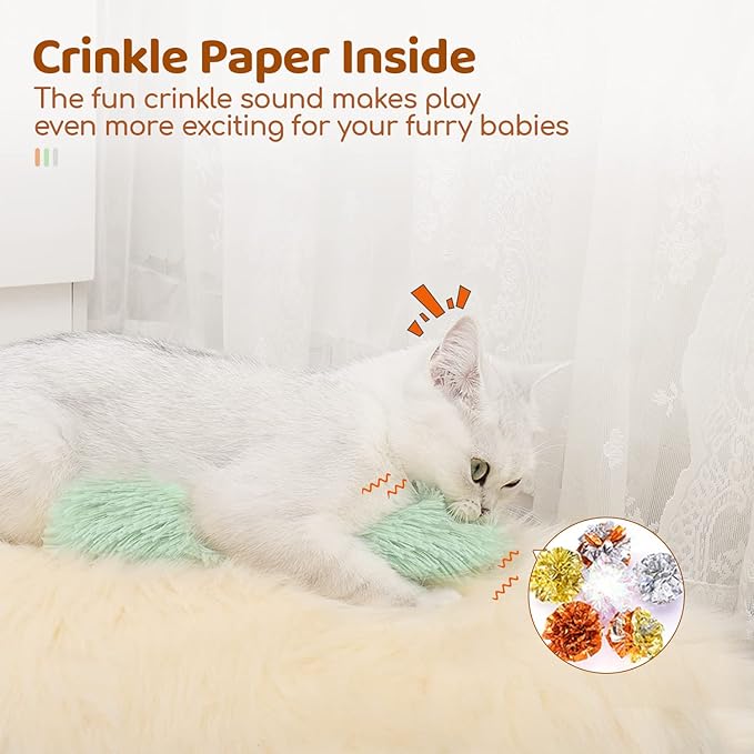 Potaroma Cat Toys Pillows, 3 Pack, Soft and Durable Crinkle Sound - Image 4