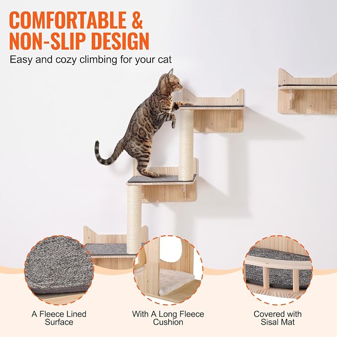 VEVOR Wall Mounted Cat Shelves and Perches - Image 5