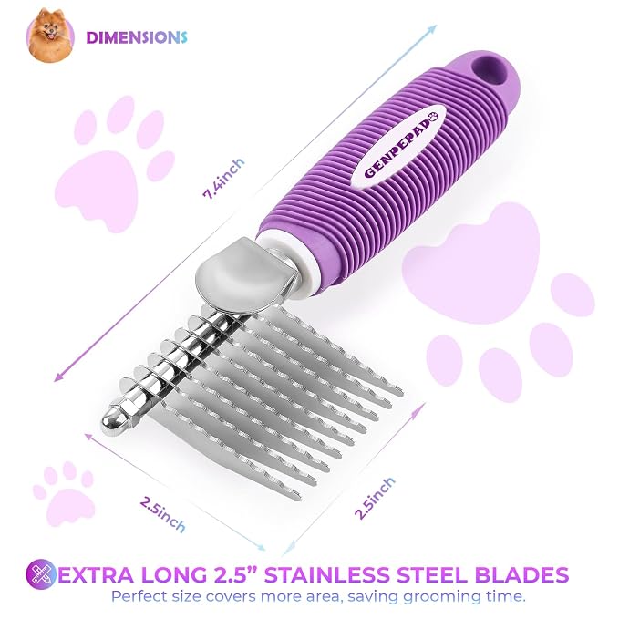 Dematting Undercoat Rake Comb for Dogs & Cats - Image 3