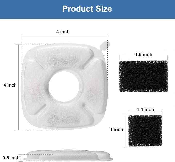 24 Pcs Cat Fountain Replacement Filters：12 Pack Replacement Filters - Image 8