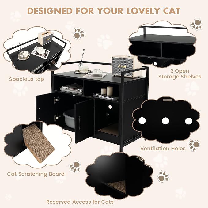 Giantex Cat Litter Box Enclosure - Image 6
