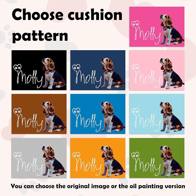 Personalized Dog Food Mat with Photo Name Custom Non Slip Pet Feeding Mat - Image 2